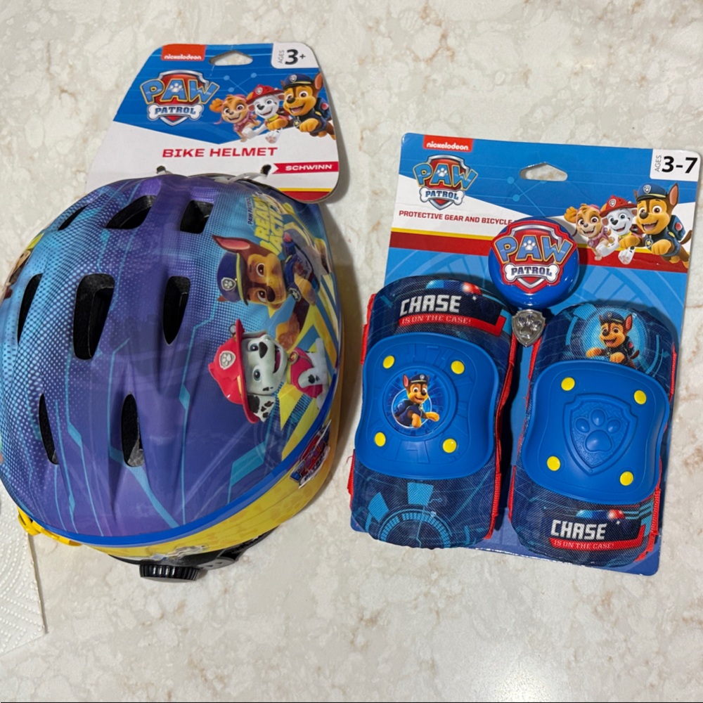 Paw Patrol Blue and Yellow Helmet with Pads